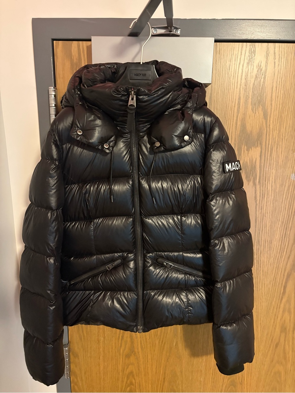 Mackage Black Quilted Puffer Jacket with Hood